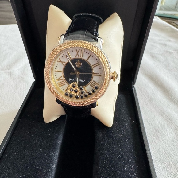 Judith Ripka Accessories - Judith Ripka Black and Gold Women's Watch